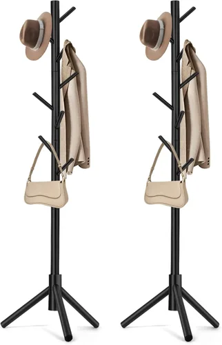 Miniatura 11 de WANGMUXIA Perchero, Perchero Independiente con 8 Ganchos y 3 Percheros de Árbol de Tamaño Ajustable para Dormitorio, Pasillo, Entrada, Oficina
