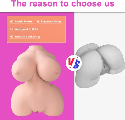 Miniatura 3 de Muñeca sexual femenina de tamaño real de 15 libras para hombres, juguetes sexuales masculinos con pechos grandes suaves y trasero regordete