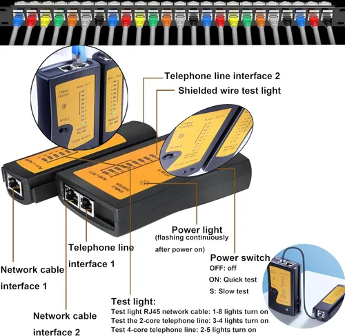Miniatura 4 de TAIWAIN - Herramienta de mantenimiento de reparación de prensado de cables RJ45, Cat5 Cat6, crimpadora portátil de red, conectores 8P4P6P, cortador
