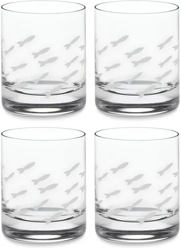 Miniatura 2 de Wine Savant Old Fashion - Copas de vino de pescado para vino blanco y tinto, whisky o agua, grabado individualmente con arena