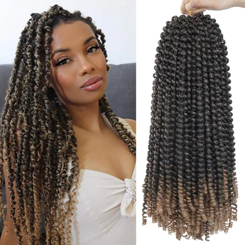 Miniatura 7 de Beyond Beauty Cabello de Ganchillo Spring Twist 90 hebras 8 pulgadas Spring Twists Esponjosas Trenzado, Trenzas de Ganchillo Spring Twist Bomb Twist