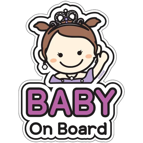 Miniatura 9 de GEEKBEAR Etiqueta engomada del coche del bebé a bordo, diseño del personaje, reflectante, resistente a la intemperie (01. Niño básico)