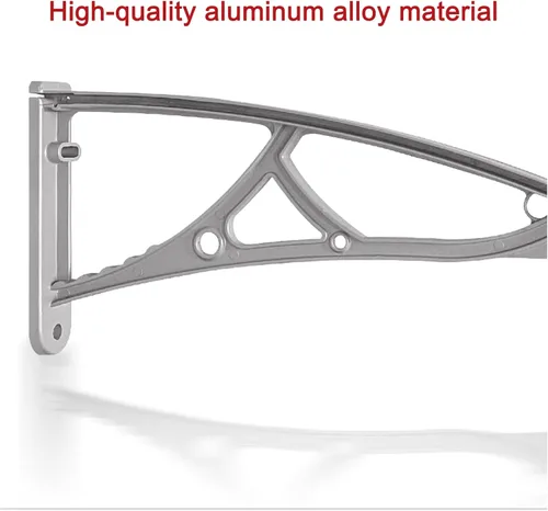 Miniatura 7 de Toldo de aleación de aluminio para puerta delantera, toldo para exteriores, toldo de porche, cubierta de policarbonato transparente silenciosa