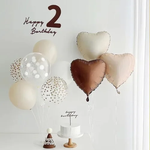 Miniatura 5 de 10 globos de corazón blanco crema, formas de corazón blanco arena de 18 pulgadas para baby showers, bodas, decoraciones del día de San Valentín