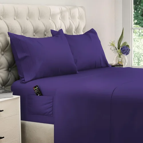 Miniatura 16 de DREAMCARE Juego de sábanas California King, 6 piezas, sábanas refrescantes para cama, sábanas Cal King de hasta 21 pulgadas de profundidad, 02