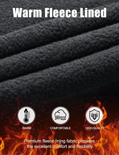 Miniatura 2 de FREE SOLDIER - Pantalón para hombre con forro polar, tipo cargo, para exteriores. Para excursionismo, repelente al agua, superficie suave, tejido