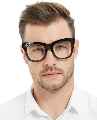 MARE AZZURO Gafas de lectura de gran tamaño para hombre, a la moda, lectores gruesos 1.0 1.25 1.5 1.75 2.0 2.25 2.5 2.75 3.0 3.5 4.0