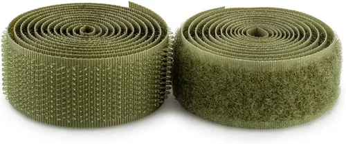 Miniatura 42 de Cinta de gancho y bucle de 4 pulgadas de ancho, verde follaje, para coser, no adhesiva, de 1 yarda de largo, cinta de gancho y bucle de nylon verde