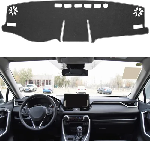 Miniatura 10 de para Toyota Rav4 2013 2014 2015 2016 2017 2018 Funda para Salpicadero, Funda para Consola Central, Alfombrilla para Tablero, Alfombra Protectora