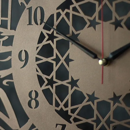 Miniatura 4 de Surah Al Iklas - Reloj de pared de metal islámico, decoración de pared de caligrafía islámica, versículo del Corán, regalo para musulmanes en Cobre
