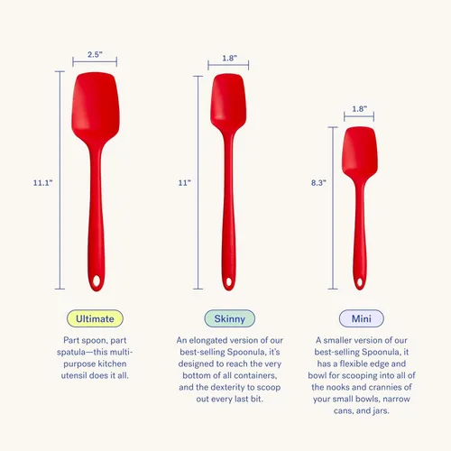 Miniatura 3 de GIR: Get It Right Espátula Cuchara de Silicona, Utensilios de cocina no tóxicos para Batería de Cocina Antiadherente, Cocinar y Hornear - Ultimate