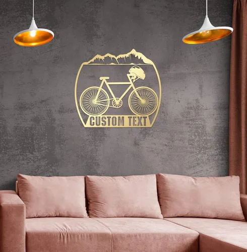 Miniatura 14 de Arte y decoración de pared de bicicleta de metal personalizada, regalo de metal personalizado para bicicleta, regalo para amantes del ciclismo