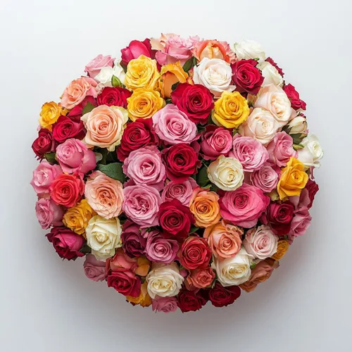 Miniatura 39 de GlobalRose Ramo de 50 rosas surtidas, rosas de origen responsable, flores frescas, ramo fresco de flores seleccionadas a mano para el día
