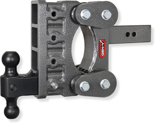 GEN-Y Hitch Enganche de remolque resistente para receptor de 2.5 pulgadas, caída y elevación de 6 pulgadas con 4 posiciones ajustables, incluye