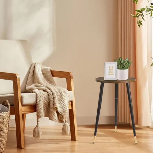Miniatura 7 de Soporte alto para plantas de interior, soporte alto para plantas de madera de mediados de siglo con patas de metal, mesa moderna para macetas, mesas