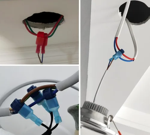 Miniatura 5 de Ginsco - 100 unidades/50 pares de conectores de cable T-Tap, terminales de cable eléctricos autopelables de empalme rápido con conector macho