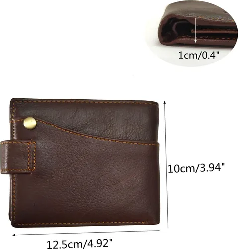 Miniatura 77 de Hombres Cool Eagle Wolf Caballo Totem Cuero Vaca Vertical Cartera Cremallera Multi-tarjeta Titular, Tótem de caballo, Minimalista