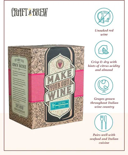 Miniatura 4 de Craft A Brew Kit Making Home – Fácil preparación para principiantes con ingredientes y suministros – Experiencia definitiva para la cerveza de vino