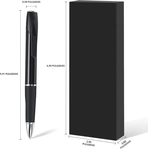 Miniatura 6 de Mini bolígrafo de cámara oculta con tarjeta de memoria de 64 GB, cámara de niñera pequeña HD de 1080P, bolígrafo de seguridad recargable por USB