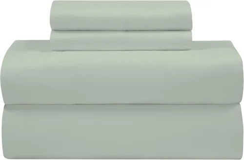 Miniatura 16 de Royale Linens - Juego de sábanas de 400 hilos, 100 % algodón cultivado en EE. UU., 4 piezas, sábana de satén, tamaño Queen - 1 sábana bajera, 1