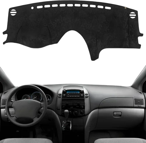 Miniatura 14 de Alfombrilla Cobertora para Salpicadero Compatible con Toyota Sienna 2010-2004 (Sin Modelos HUD), Alfombrilla Antirreflejos para Salpicadero