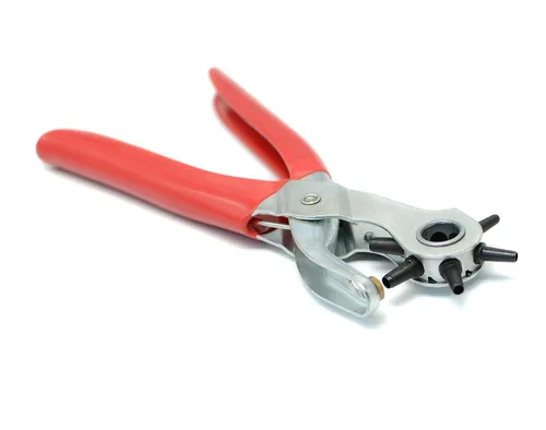 Miniatura 8 de Perforadora de agujero de cuero, perforadora de agujero de cinturón de 9 pulgadas para cuero resistente, perforadora giratoria de 6 tamaños