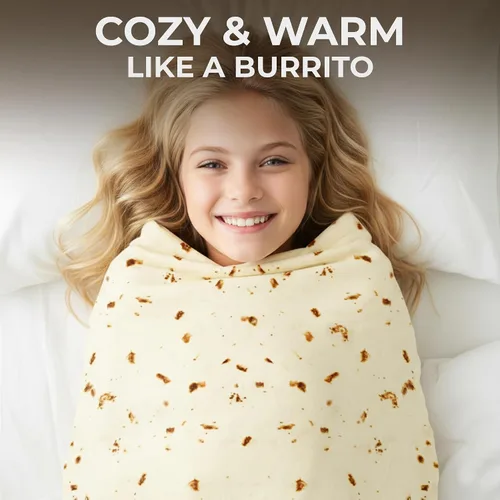 Miniatura 6 de Zulay - Manta extra grande de tortilla de burritos, envuélvete como un taco gigante. Manta novedosa de doble cara, divertida y ultra acogedora