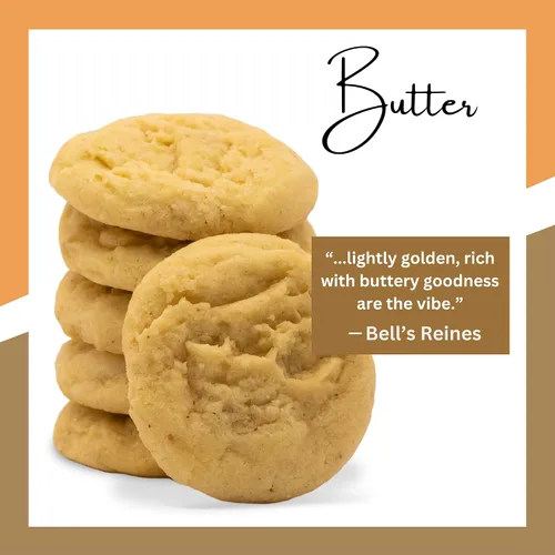 Miniatura 3 de Bell's Reines Galletas de mantequilla, lote pequeño gourmet suave, aperitivos saludables, paquetes de 4 galletas frescas de panadería, paquete de 3
