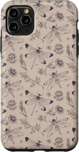 Miniatura 13 de Vintage Dragonfly Tan Sand Beige Wildflower Floral Flower Case for iPhone 16