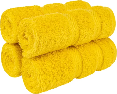 Miniatura 94 de American Soft Linen - Juego de 4 toallas, 100% de algodón turco, 27 x 54 pulgadas, tamaño extragrande, toallas para la ducha, color amarillo