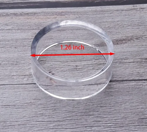 Miniatura 5 de sowaka 9 soportes de exhibición acrílicos transparentes pequeños redondos para anillos de béisbol, soportes de caballete para pelotas de tenis