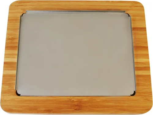 Artestia Plato de bambú para cocinar piedra de filete, bandejas de repuesto para servir, tablero de accesorios de chacutería para fiestas familiares
