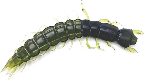 Miniatura 3 de Hellgrammite - Señuelo de pesca de plástico suave, cebo súper realista para lubina y trucha, 3.7 pulgadas, paquete de 8 Stone Cold