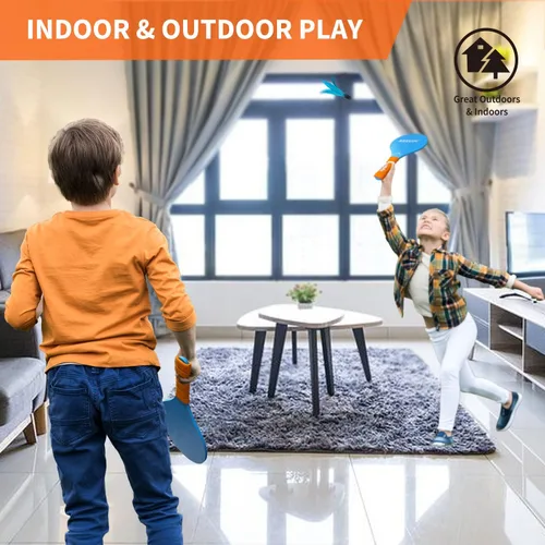 Miniatura 6 de Banvih Juego de 4 raquetas de bádminton, juegos de playa y juegos de patio para adultos y familia, juegos al aire libre para niños de 8 a 12 años