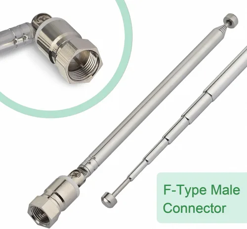 Miniatura 5 de Kit de Antena Telescópica Superbat FM 75 Unbal Conector Tipo F para Radio DAB, Reemplazo de Antena para TV, Radio AM, FM, Receptor Estéreo Bose