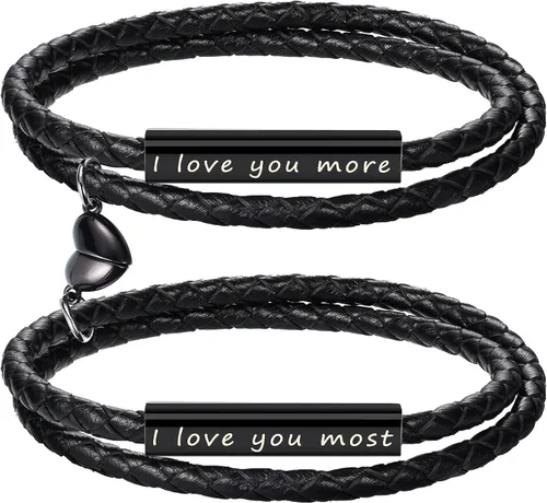 Miniatura 9 de Pulseras para parejas para mujeres, regalos para hombres, aniversario de boda, regalos de nacimiento para novio, novia, pulsera a juego, 2 piezas