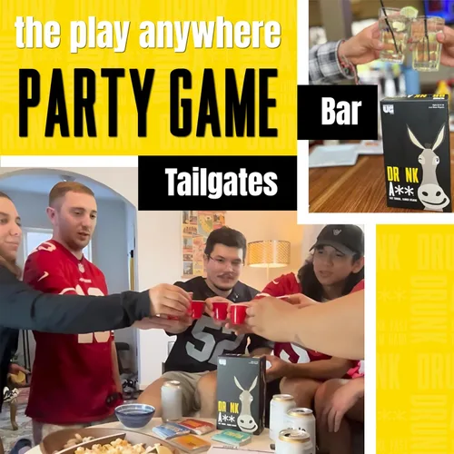 Miniatura 5 de University Games Drunk Ass Team Trivia Game, para edades de 21 años y hasta 4 o más jugadores