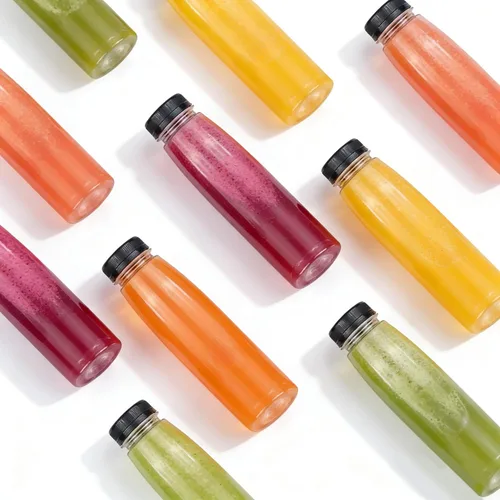 Miniatura 5 de Holotap Paquete de 54 botellas de plástico de 7 onzas con tapas, botellas vacías de plástico desechables para jugos de PET a granel para líquidos