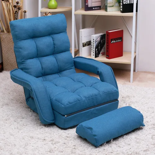 Miniatura 9 de Tumbona de terciopelo de 58 pulgadas, sillón con brazos copetudos con botones y ribete de cabeza de clavo y patas de madera maciza para sala