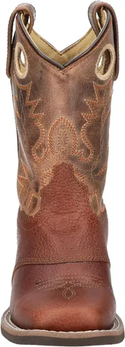 Miniatura 4 de Smoky Mountain Luke - Botas vaqueras con punta cuadrada para niños, color marrón, 1.5M