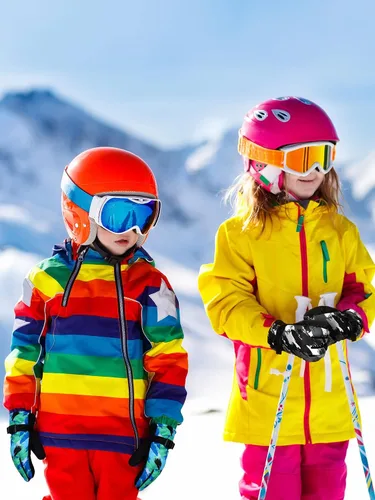 Miniatura 5 de SATINIOR 2 pares de guantes de nieve gruesos para niños, guantes de esquí para niños pequeños, guantes de invierno cálidos e impermeables para niños
