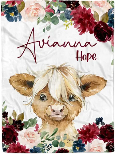 Miniatura 15 de MDPrints - Manta rosa de bautismo para niñas, regalos de bautismo personalizados para niñas, mantas de bebé personalizadas para niñas con nombre