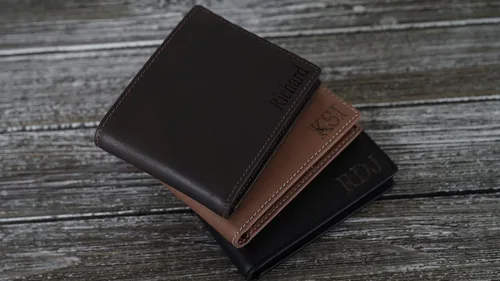 Miniatura 5 de Carteras personalizadas para hombres regalos personalizados para hombres cartera personalizada para hombres cuero de grano completo grabado