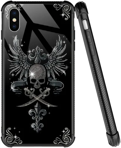 Miniatura 51 de ZHEGAILIAN Funda compatible con iPhone 7/8 Plus, funda de vidrio orgánico para niñas, mujeres y hombres, diseño de cuatro esquinas, antiarañazos, a