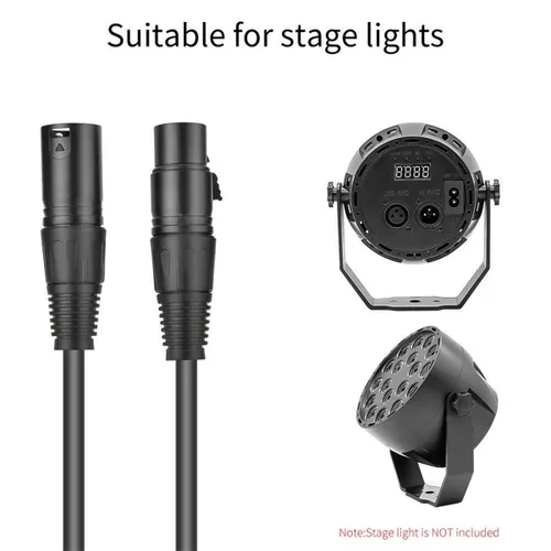 Miniatura 6 de Mic DMX Audio Cable 3 Pin XLR macho a XLR hembra Cable de micrófono (3.3 ft)