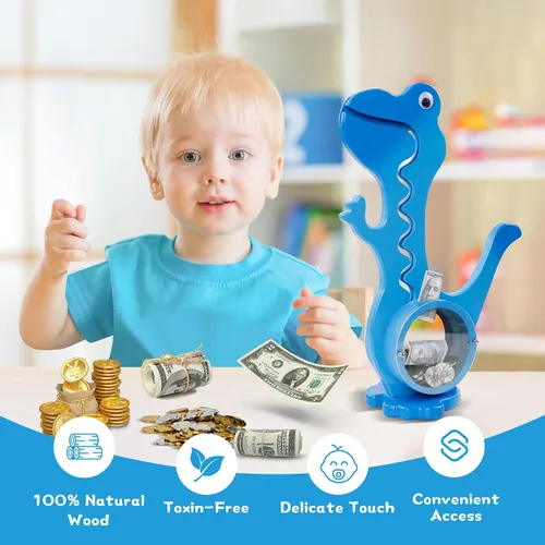 Miniatura 3 de Hucha de dinosaurio Boalord para niñas y niños con animales grandes, caja de ahorro de dinero personalizada para niños y adultos, el mejor regalo