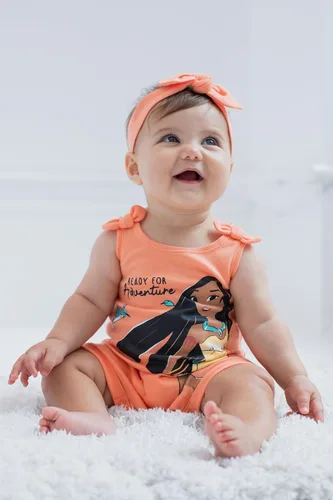 Miniatura 16 de Disney Princesa Rapunzel Ariel Belle Jasmine Aurora - Mameluco y diadema para niñas recién nacidas hasta niños pequeños