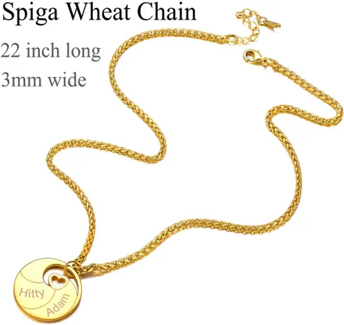 Miniatura 3 de U7 Collar para madre con grabado personalizado con nombre 234567 collar con piedra natal para mujeres y niñas, colgante para mamá, abuela, esposa
