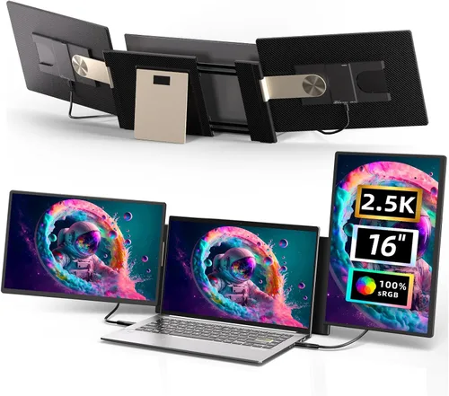 Miniatura 15 de Extensor de pantalla para laptop de 14 pulgadas, monitor portátil dual FHD 1080P IPS segunda pantalla para portátiles de 13 a 17 pulgadas, Plug &
