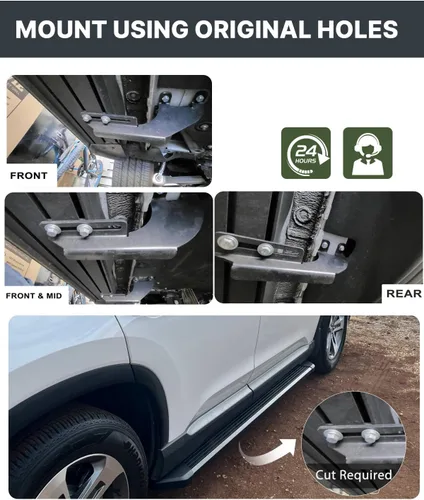Miniatura 8 de Estribos Snailfly para Honda Pilot 2023-2026, pasos laterales de aluminio con capacidad de carga de 600 LBS
